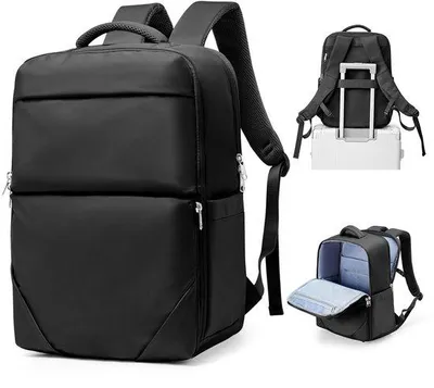 Image de Sac à dos de voyage imperméable noir 40 x 20 x 25 cm (bagage à main)