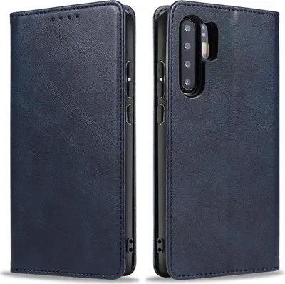 Produktbild von Handyhülle für Huawei P30 Pro Kunstleder Flip Cover Hülle Handytasche Case Kartenfach Farbe: Blau