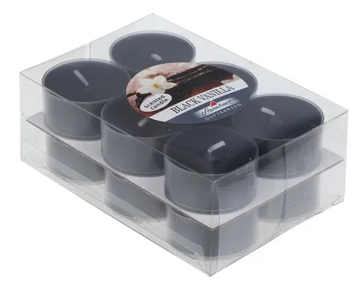 Produktbild von Duftteelichter im 12er Pack Black Vanilla 18/38 mm ca. 4 h