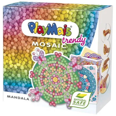 Produktbild von PlayMais® TRENDY MOSAIC MANDALA, mehr als 3000 Teile inklusive Zubehör