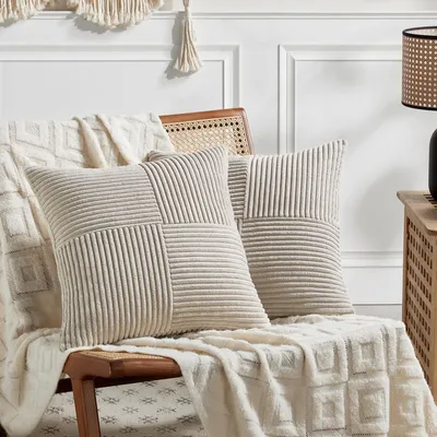 Obrázek produktu pro Pohodlné povlaky na polštáře 40 x 40 cm - sada 2 kusů - styl boho - materiál: sametová látka - dekorativní - moderní a měkké - dekorativní polštáře
