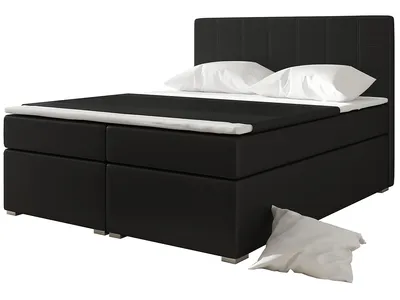 Produktbild von NABBI Gepolstert Doppelbett mit Stauraum Anzia 140 - schwarz (Soft 11)