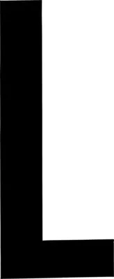 Produktbild von Klebebuchstabe "L" schwarz 100 mm