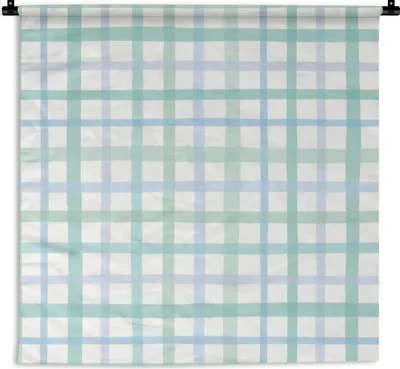 Produktbild von MuchoWow® Wandteppich Wandbehang Pastell - Muster - Blau 90x90 cm Tapisserie Dekoration Wandtuch - Wandaufhänger