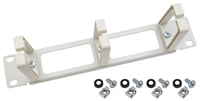 Rangierpanel mit 3 Ringen für 10 Zoll Serverschränke von HMF in Lichtgrau