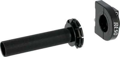 Produktbild von Gasgriff RESO, Schwarz eloxiert, für Ø22mm-Lenkerrohr