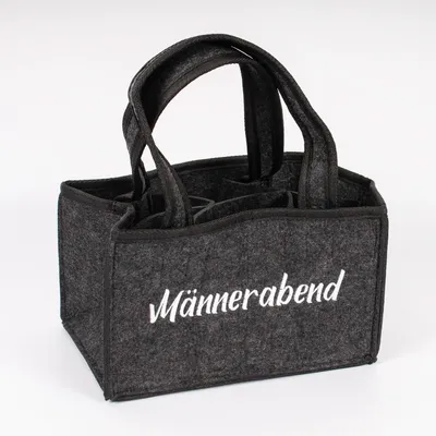 Männerhandtasche Flaschenhalter Filztasche Flaschentasche