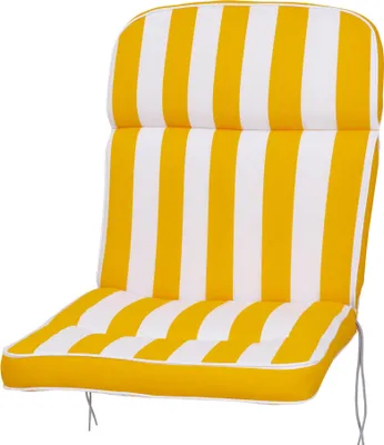 Produktbild von Auflage Niederlehner Alicante 2153 gelb-weiß Blockstreifen 100x50x7 cm KETTtex Stegkissen