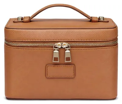 Produktbild von Leichte Kosmetiktasche mit Fächern für Reisen, braun