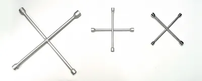 Produktbild von BRÜDER MANNESMANN KFZ-Kreuzschlüssel Schlüsselweiten: 16 / 17 / 19 / 22 mm, Material: Stahl,