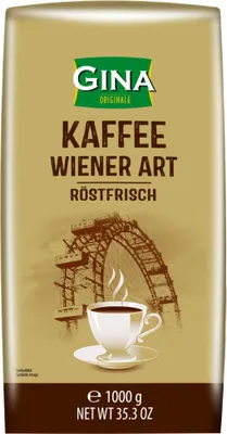 Produktbild von Gina Kaffee Wiener Art Kaffeebohnen 1 kg