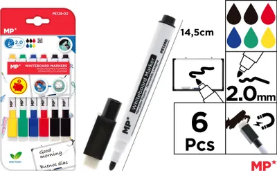 Produktbild von Marker do tablic suchościeralnych 6 kolorów MP