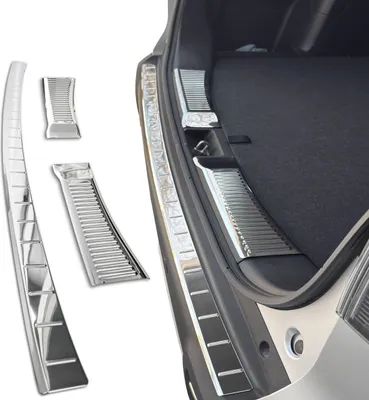 Image de Protection du seuil de chargement en acier inoxydable, intérieur + extérieur chromé, adaptable sur Suzuki S-Cross | BJ à partir de 2022>