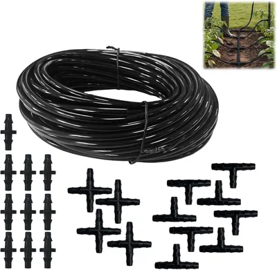 Image de Tuyau d'arrosage en PVC, flexible, de 20 mètres, avec 22 raccords, pour l'arrosage du jardin