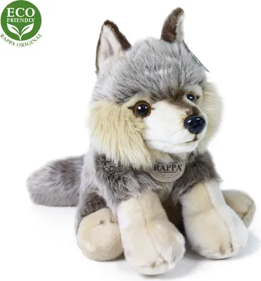 Produktbild von Plüsch sitzender Wolf 30 cm UMWELTFREUNDLICH