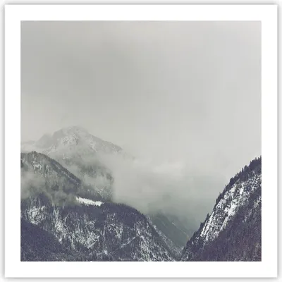 Produktbild von Poster - Poster ohne Rahmen - Berge Wald Nebel - 60x60 cm - Wand Bild - Wanddeko - Wandbilder - Kunstposter - Wandposter - Bilder - Kunstdruck - Wanddekoration - Wandbild - P2XAC60x60-4270