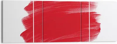Produktbild von Bild auf Leinwand - Leinwandbild - 3 Teile - Rot Farben Stück - 150x50cm - Wand Bild - Wanddeko - Wandbilder - Leinwanddruck - Bilder - Wanddekoration - Leinwand bilder - Wandbild - CA150x50-5067