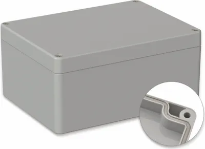 Zdjęcie produktu dla POLLIN, obudowa ABS, 160 x 120 x 75 mm, IP66, jasnoszary
