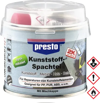 Immagine prodotto di Presto Stucco per plastica Stucco poliestere di ottima adesione 250g