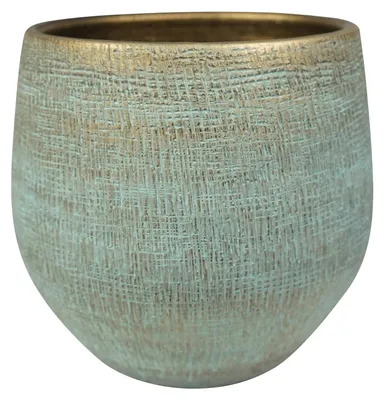 Produktbild von Steege Pflanztopf - moderner Look - blau - 26 x 25 cm