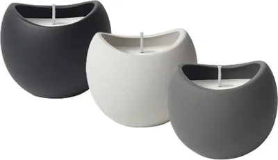 Image de Set De 3 Mini Porte-Bougies En Céramique, Bougie Brûlant Support D'affichage Pour La Décoration D'anniversaire De Mariage De Bureau D'accueil, Fêtes De Festival