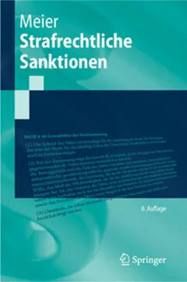 Produktbild von Strafrechtliche Sanktionen