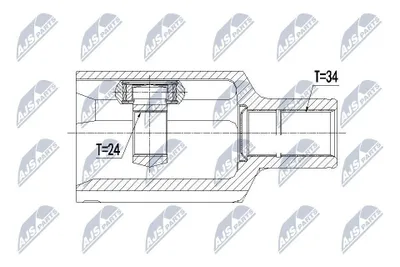 Produktbild von NTY Gelenksatz Antriebswelle Vorne Links passend für MERCEDES-BENZ E-Klasse Limousine (W212) NPW-ME-090