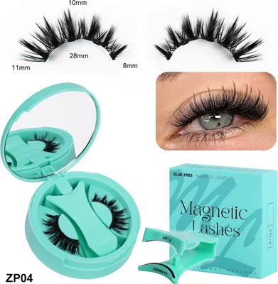 Produktbild von INF Magnetische Wimpern Set - Mintgrüne Integrierte Box model 1