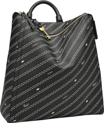 Produktbild von FOSSIL Freizeitrucksack Rucksack Parker Backpack Black / Bone schwarz weiß