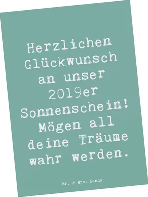 Produktbild von Mr. & Mrs. Panda Postkarte Spruch 2019 Geburtstag - Meeresbrise - Geschenk, Geburtstagsgeschenke, Fotokarte, Ansichtskarten, Herzlichen Glückwunsch, Geburtstagswünsche