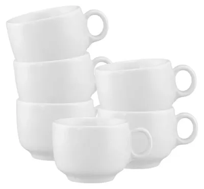 Produktbild von Seltmann Weiden Sento Home weiß Espressoobertasse 0,08 l mit Henkel 6er Set