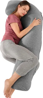 Immagine prodotto di Cuscino per la gravidanza per dormire - Cuscino per la gravidanza per donne incinte - Forma - Cuscino per l'allattamento e cuscino per la gravidanza