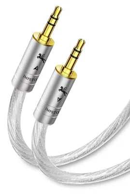 Immagine prodotto di Cavo audio con connettore jack da 3,5 mm, cavo aux stereo hi-fi in nylon intrecciato, lunghezza 1,5 metri