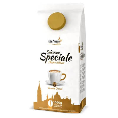 Produktbild von Cafe Peppino Kaffee ganze Bohne Selezione Speciale Classico Italiano Grande Creama 1000g - mit Schraubverschloss - einfache Dosierung