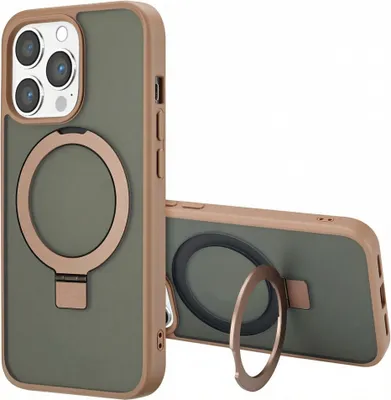 Immagine prodotto di Accezz Ring Stand Backcover con MagSafe iPhone 13 Pro - Marrone