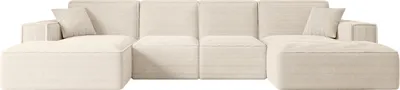 Produktbild von ALTDECOR Ecksofa in U-Form Corner Sofa Bett Eckcouch Couch L-Form Wohnlandschaft Cauchsofa SIERRA-U - 349x169x80 cm Beige -
