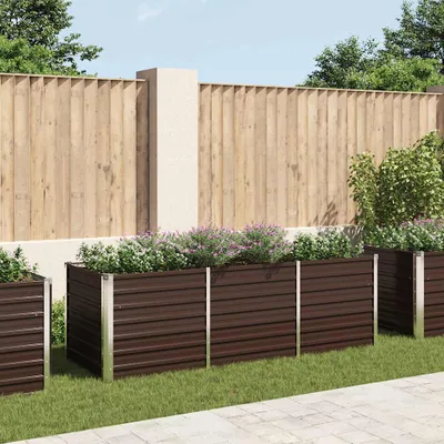 Produktbild von vidaXL Garten-Hochbeet Braun 240 x 80 x 77 cm Verzinkter Stahl