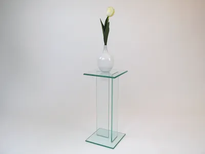 Produktbild von Beistelltisch >7/151< in Klarglas, Glas - 25x75x25cm (BxHxT)