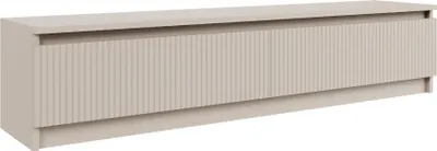Produktbild von Selsey Sandia – TV-Lowboard 2-türig mit geriffelter Front, Kaschmirgrau, 139 cm