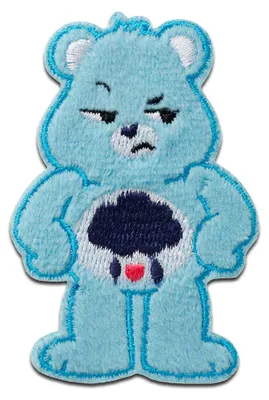 Produktbild von Mono-Quick Care Bears Grumpy Bear - Aufnäher, Bügelbild, Aufbügler, Applikationen, Patches, Flicken, zum aufbügeln, Größe: 7 x 4,5 cm