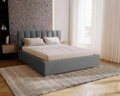 Obrázek produktu pro Jednolůžková čalouněná postel 120x200 EMPORIA - ocelová šedá