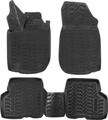 Image de Tapis De Sol en Caoutchouc 3D Compatible avec Dacia Sandero Stepway 2 2012-2020 4pcs, Bord Haut, Inodore, Noir, Antidérapant, Toutes Saisons