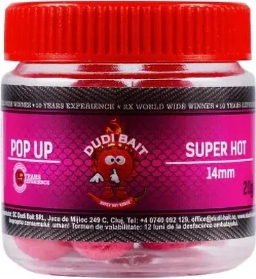 Obrázok produktu pre Dudi Bait Pop Up Super Hot 10 mm pelety