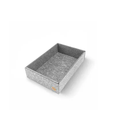 Produktbild von Aufbewahrungsbox CLEAN Filz 33 x 22 x 8 cm ohne Deckel in hellgrau meliert