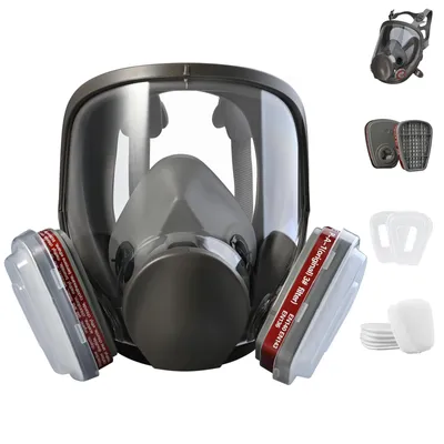 Produktbild von Atemschutzmaske Set, Gasmaske Staubmaske mit Filter, Staubschutzmaske Atemschutzmaske Gase Dämpfe Lackiermaske für Feinstaub Lackieren Schleifen