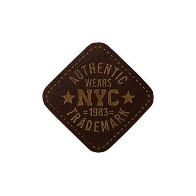 Zdjęcie produktu dla Leder Authentic Wears Nyc – naszywki, naklejki do naprasowania, aplikacje, łaty, naszywki do naprasowania, rozmiar: 3 x 3 cm