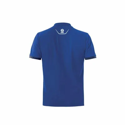 Zdjęcie produktu dla Super Oferta Koszulka Polo Sparco Portland - 100% Bawełna - Rozmiar XXL Kolor Niebieski