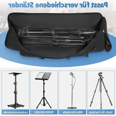 Tragbare Stativtas mit Schultergurt für Kamerastative, Lichtstative und Monopods, 80x21x21cm, schwarz