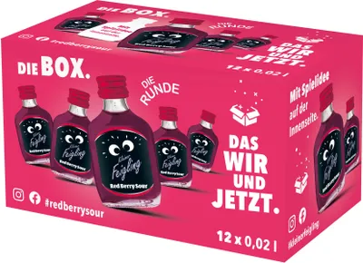 Produktbild von Kleiner Feigling Red Berry Sour Premium Likör Der Party Shot 12er