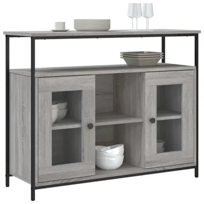 Obrázek produktu pro vidaXL Příborník Grey Sonoma 100x35x80 cm výrobek ze dřeva